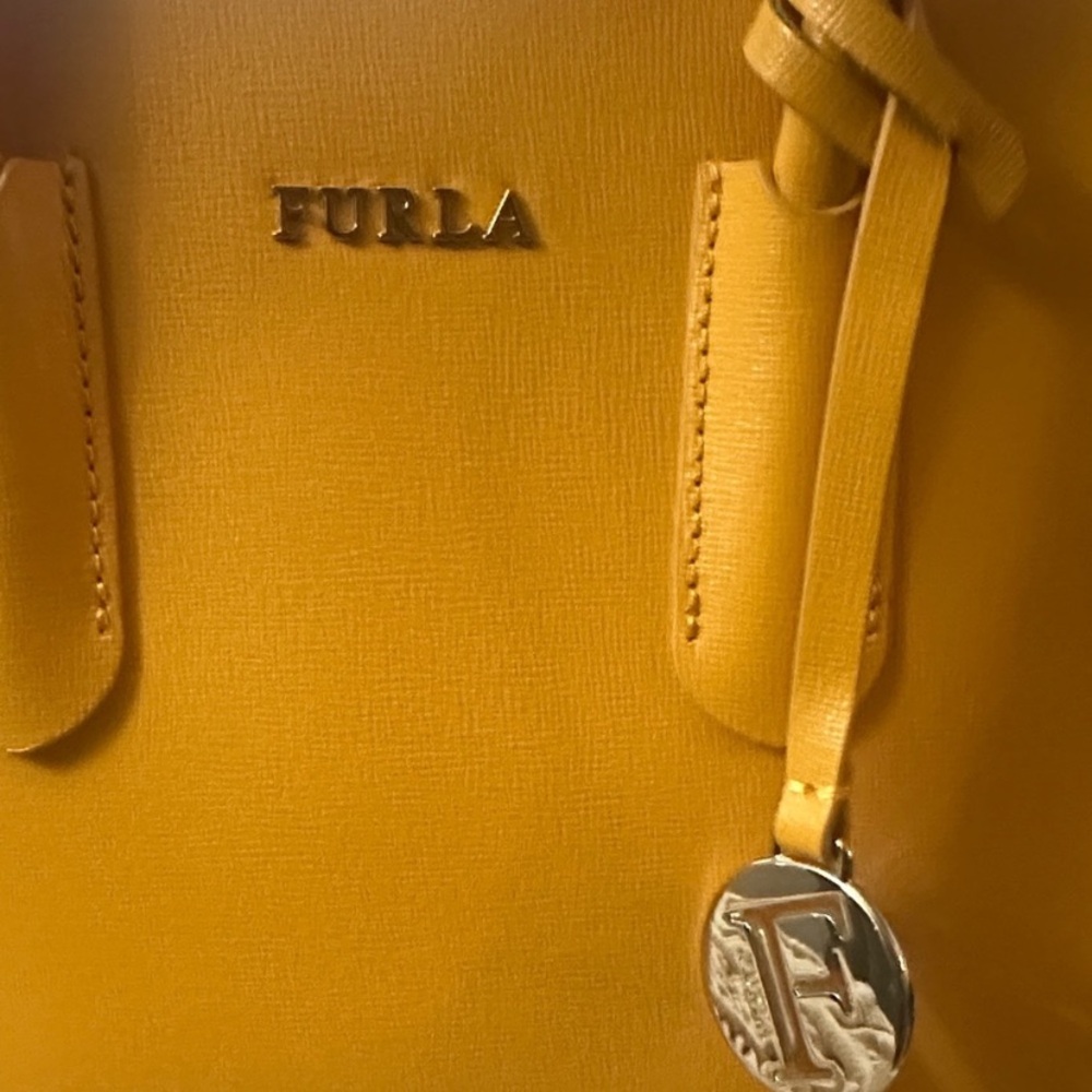Furla Mustard Yellow Satchel - Picture 2 of 16